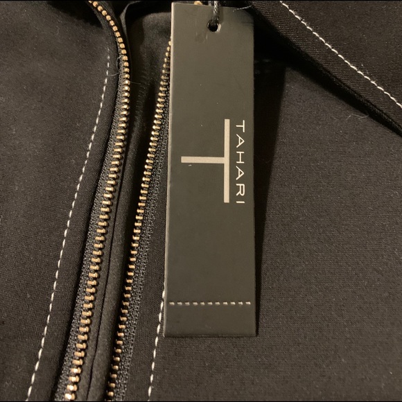 Tahari size 6 black jacket with front pockets - Picture 4 of 6